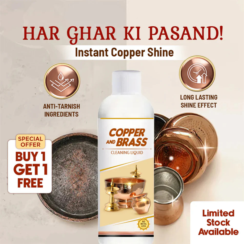 ShineBright鈩� - Instant Copper & Brass Cleaning Liquid 鉁煡� (Buy 1 Get 1 Free馃敟馃敟) Limited Period Offer