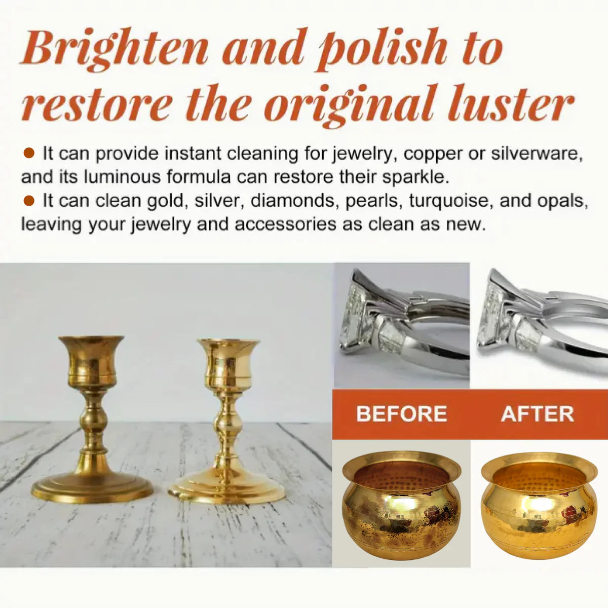 ShineBright鈩� - Instant Copper & Brass Cleaning Liquid 鉁煡� (Buy 1 Get 1 Free馃敟馃敟) Limited Period Offer