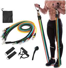 11‑Piece Resistance Band Set – Strength, Yoga & Home Workout